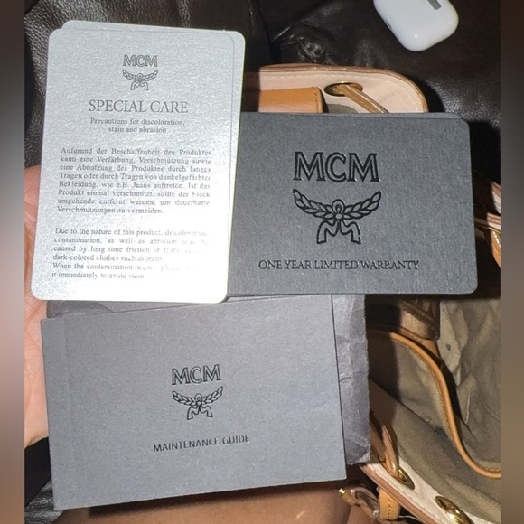 MCM Cognac Drawstring Bucket Bag - Picture 3 of 4